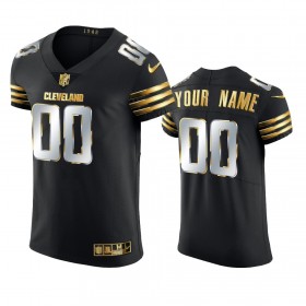 Maillot Cleveland Browns Custom Noir Golden Edition Vapor Elite - Homme